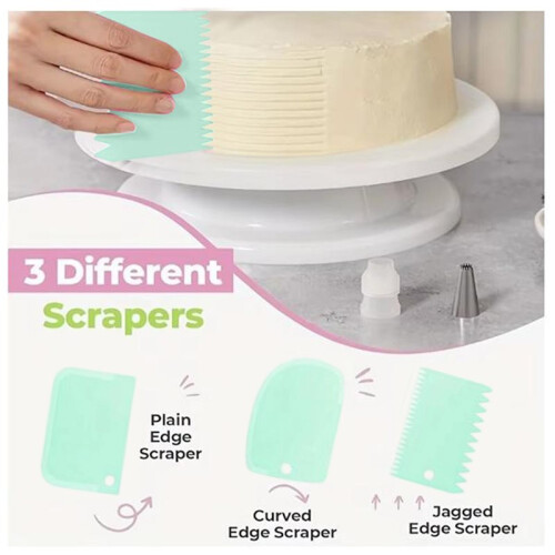 80PCS Cake Decorating Set-Non-Slip Turntable with Piping Tips, Scrapers & Tools for DIY Baking Tools Accessories 1