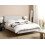 Beliani Bed Fabric CORIO 140 x 200 cm (EU Double) Light Grey 2