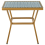 Beliani Bistro Table CASPRI 80 cm 80 cm PE Rattan Blue/ White 4
