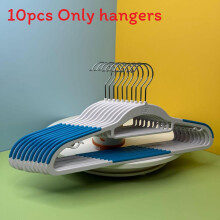 (SolidSky)Big White Plastic Hanger With Wide Shoulders And Nonslip Surface For Home Organizing