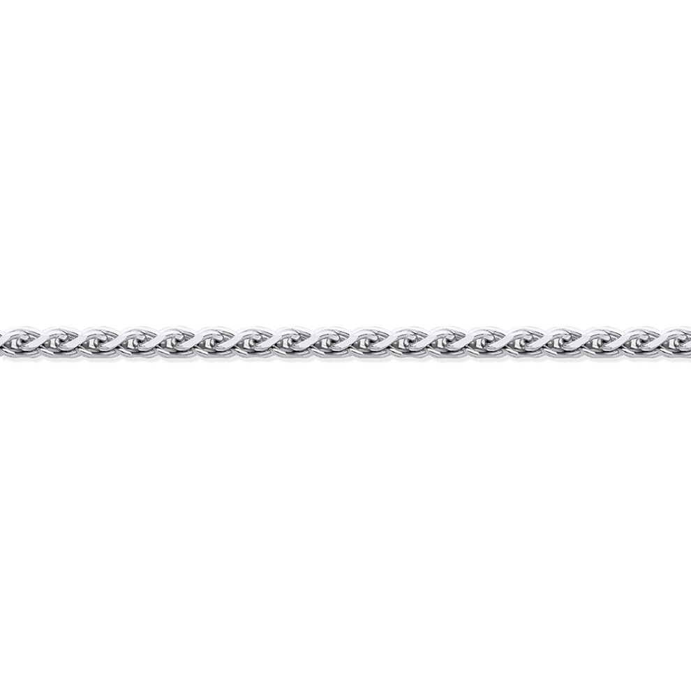 Jewelco London (16) Unisex Solid 950 Platinum Diamond Cut Spiga 1.1Mm Gauge Pendant Chain Necklace - Pcn003a