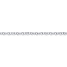 (18) Jewelco London Unisex Solid 950 Platinum Oval Link Rolo Trace 1.4mm Gauge Pendant Chain Necklace - PCN004A