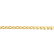 (18) Jewelco London Ladies Solid 9ct Yellow Gold 3D Square Curb Franco 1.9mm Gauge Pendant Chain Necklace - JCN085D