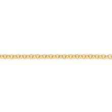 (18) Jewelco London Solid 9ct Yellow Gold Oval Link Rolo Trace 1.6mm Pendant Chain Necklace - JCN002K