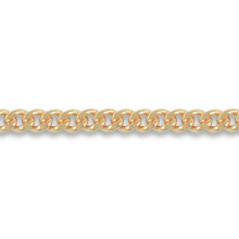 (18) Jewelco London Unisex Solid 9ct Yellow Gold Diamond Cut Curb 2.8mm Gauge Pendant Chain Necklace - JCN006E