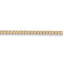 (18) Jewelco London Unisex Solid 9ct Yellow Gold Diamond Cut Curb 1.7mm Gauge Pendant Chain Necklace - JCN006C
