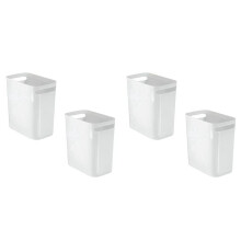 4-Pack Plastic Prullenbak Prullenbak, Klassieke Vuilniscontainer Prullenbak voor Badkamer, Slaapkamer, Keuken, Thuiskantoor