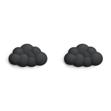 2X Cloud-Toetsenbord Polssteun Zacht Leer Memory Foam Polssteunkussen voor Eenvoudig Typen Pijnverlichting Antislip, E Kort