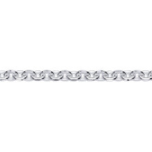 Jewelco London Sterling Silver Diamond Cut Cable Link Chain - GVCH51