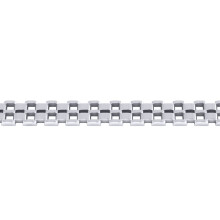 Jewelco London Kids Platinum Plated Sterling Silver Panther Watch Link Strap Bracelet 10mm 5.5 inch - GVB560