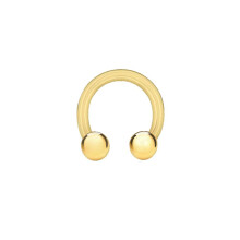 Jewelco London 9ct Gold U-Shape Ball Torque Nose 1mm Barbell Body Piercing, 9mm - 1-70-0659