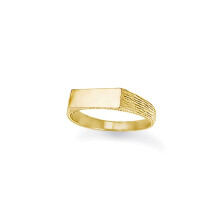 (L) Jewelco London Unisex Solid 9ct Gold Engravable Barked Initial Blank Plate Signet Ring - JIR001