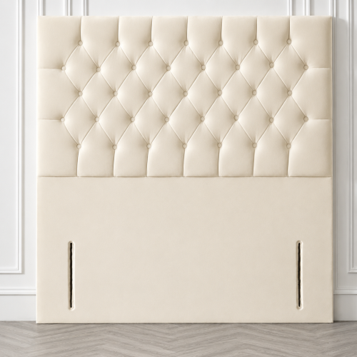 (Sapphier Plush, Small Double 4ft) Plush 54" Chesterfield Headboard for Divan Bed