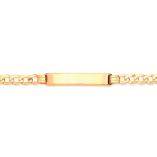 Jewelco London 9ct Solid Gold Gents Curb ID Bracelet 8.5mm 8.5" 21.5cm - JID009-8.5