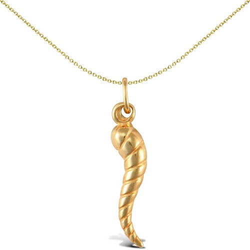 Jewelco London Ladies 9ct Yellow Gold Horn of Plenty Charm Pendant - JPC231