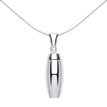 Jewelco London Ladies Sterling Silver Cremation Urn Locket Necklace - GVP422