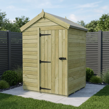 5 x 4 Apex Shed Tanalised (Single Door, No Windows)