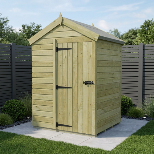5 x 4 Apex Shed Tanalised (Single Door, No Windows)