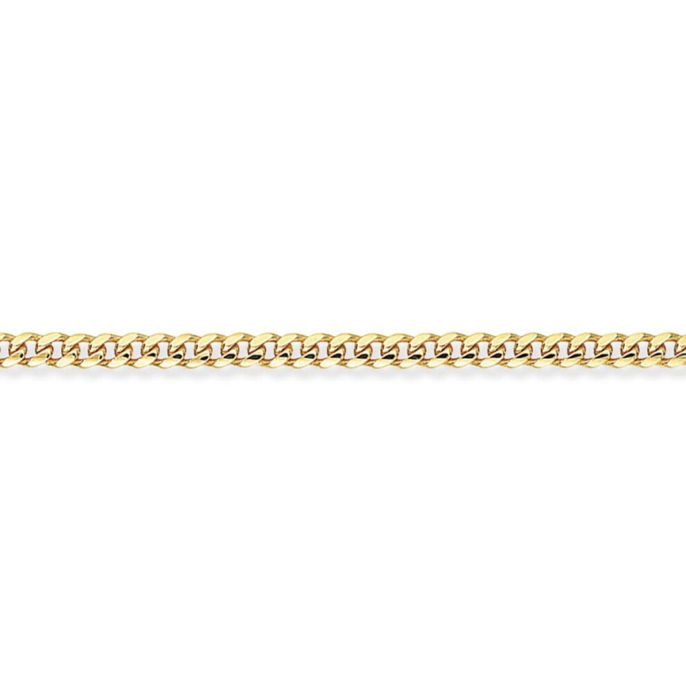 Jewelco London 9Ct Yellow Gold Bombe Dombed Curb Bracelet 3.5Mm 8.5" 21Cm - Cnnr02675-08