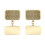 Jewelco London Jewelco London Men's Solid 9ct Yellow Gold Twin Rectangular Ogee Pattern Chain Linked Cufflinks - JCL036 1