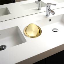 Stainless Steel Trash Can Lid Cover Recessed Countertop Garbage Bin Flap for Kitchen Bathroom Built-in Flush Mount