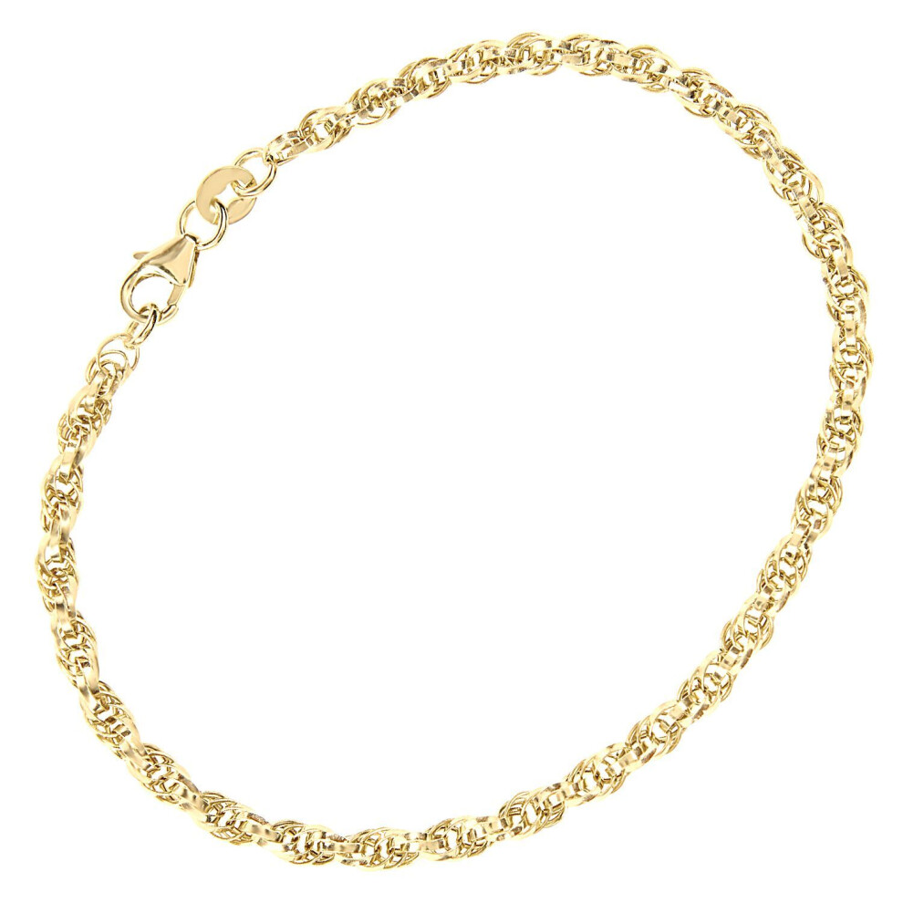 Jewelco London 9Ct Yellow Gold Prince Of Wales Chain Bracelet 3Mm 7.5 Inch 19Cm - Bt1axl802y