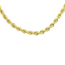 Jewelco London 9ct Yellow Gold Rope Chain Necklace 3mm 18 inch 46cm - 050AXLHVC18