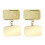 Jewelco London Jewelco London Men's Solid 9ct Yellow Gold Twin Rectangular Ogee Pattern Chain Linked Cufflinks (with ID Strip) - JCL035 1