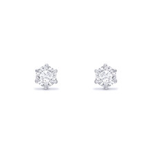 Jewelco London Sterling Silver Cubic Zirconia 3mm studs Stud Earrings - AES050