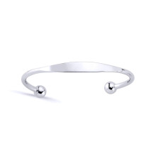 Jewelco London Silver I.D Identity Baby Bangle - Children's - AKB011