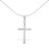 Jewelco London Jewelco London Solid 9ct White Gold Plain Cross Pendant - JPX111 1