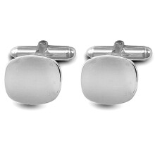 Jewelco London Rhodium Coated Sterling Silver Square T-shape Cufflinks - Gents - ACL006