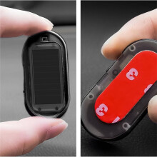 Luz de Seguridad Solar para Coche, Alarma Simulada, Luz LED Intermitente Antirrobo, Luz de Precaución (2 Unidades)