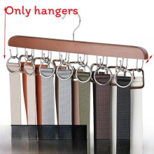 (Brown)Minimalist Wooden Tie Stand With Thick Material For Clothing And Organization Accessory