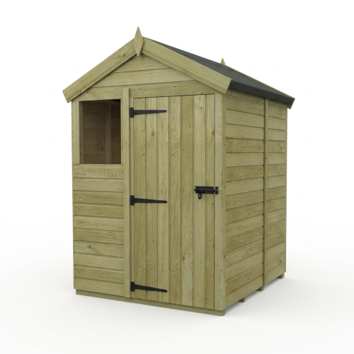 5 x 5 Apex Shed Tanalised (Single Door, With Windows) 1