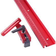 45Typ T Spår+Avskärare Aluminium Träbearbetning T-Spår Miter Spår Jig Miter Spår Stopp för Routerbord Bandsågar DIY Verktyg