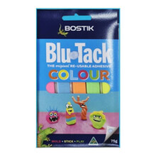 (Color)Bostik Blue Tack wiederverwendbarer Kleber für Rahmen und Wanddeko mit Entfernung reinigen