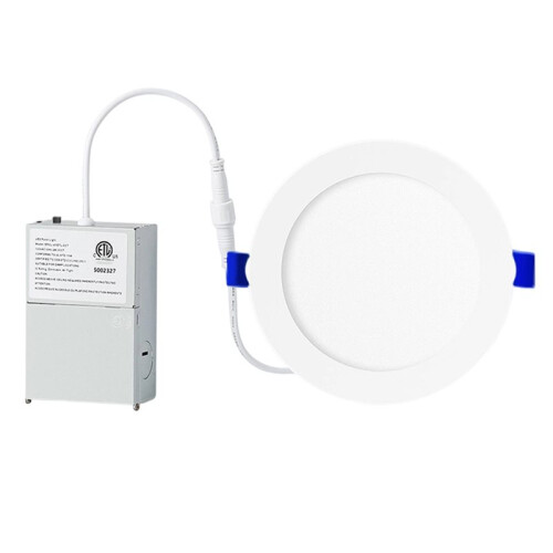 2 Peças de Iluminação LED Embutida de 6 Polegadas, Luzes de Teto Sem Caixa, com Caixa de Junção, Dimerizável, 4000K Branco Frio, 2 Pacote