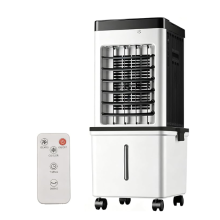 Portable 15L Evaporative Air Cooler with Remote Control 2 Ice Packs 3 Speeds 120 Degree Oscillation Quiet Cooling Fan Black