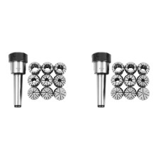 20Pcs ER32 Spring Collets Set 2/4/6/8/10/12/16/18/20mm + MT3 M12 ER32 Collet Chuck Morse Taper Holder
