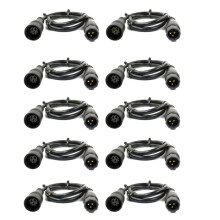 Cabo de Motor de Cubo de Roda de 9 Pinos 60 cm Cabo de ExtensãO de Motor Ebike FêMea para Conector Macho para AcessóRios de e-Bike, 10 PeçA
