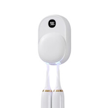 UV Toothbrush Holder Wall Mounted for Bathroom, Travel Toothbrush Case Design, with UVA+UVC Light & Fan Drying