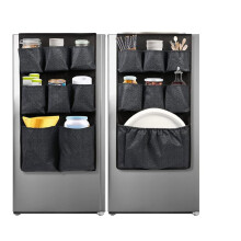 Borsa Organizer per  Frigorifero, Organizer di Stoccaggio sopra il Frigorifero con 15 Tasche In Tessuto Extra Large per Piatti