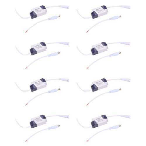8X LED Transformator - Konstant Transformator 4-7W LED Driver Strömförsörjningstransformator DC12-24V Hållbar