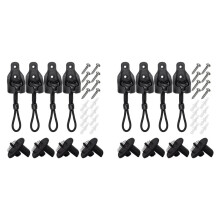 Ersättningsdelar Roller Shade Hardware Bungee Kit och End Cap Shade Tie Downs för Utomhus Roller Shade Sunshade 8Pack