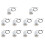 10X E27 Ceramic Screw Base Round LED Light Bulb Lamp Socket Holder Adapter Metal Lamp Holder with Wire White 1