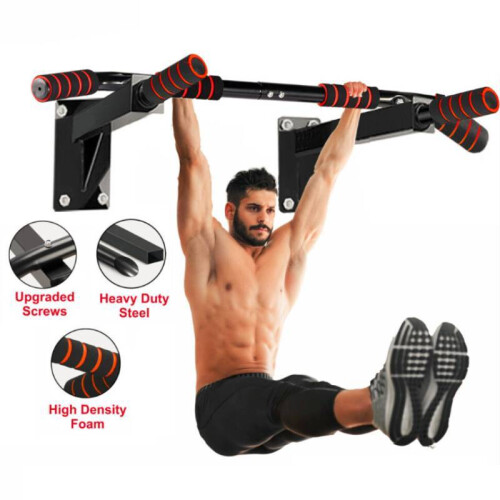 Wall Mounted Exercise Bar For Strength Flexibility Training With Steel Durable 2