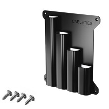 Cable Tie Organizer Holder with Screws, Metal Zip Tie Storage Container for Trailer, Workshop, Tool Box, Garage Black