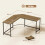 Homcom HOMCOM Corner L-Shape Computer Desk Gaming PC Workstation for Home Office 3