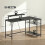 Homcom HOMCOM L Shaped Desk with LED Lights and Storage, Black 3